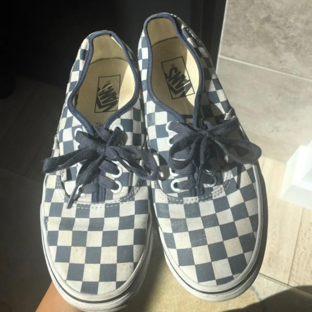 Laced up checkered vans